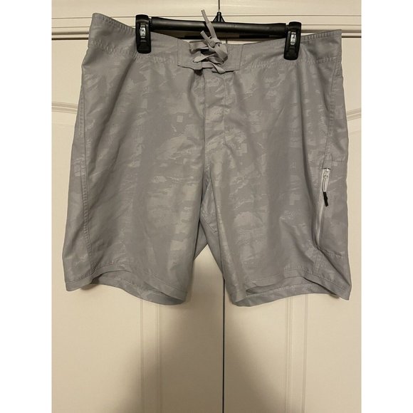 Under Armour HeatGear UA Storm Fish Hunter Boardshorts Shorts Gray Mens 38 - Picture 1 of 6